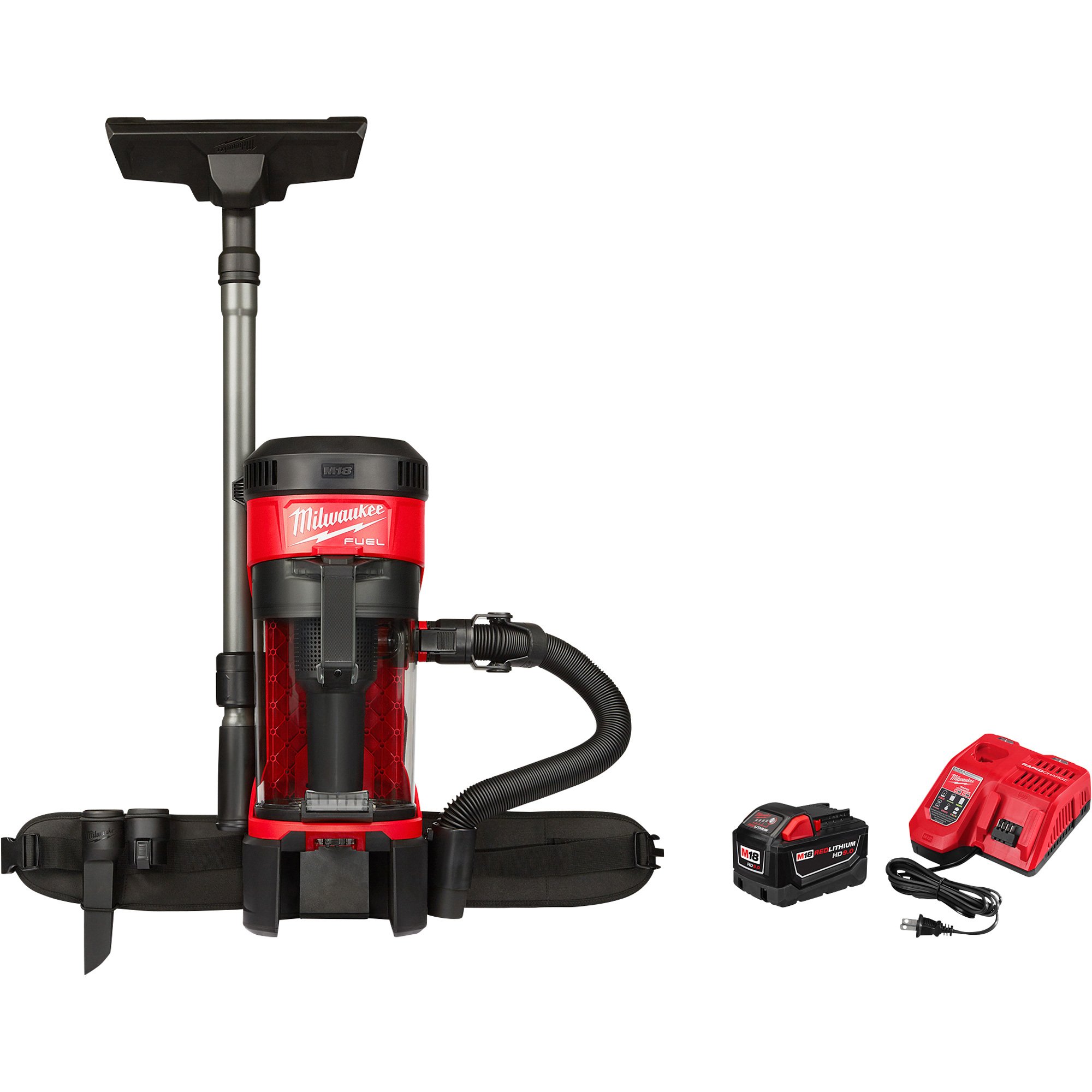 Milwaukee M18 FUEL 3-in-1 Backpack Vacuum Kit – One HD 9.0 Battery, Model# 0885-21HD
